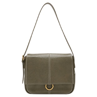 红谷包包女2025新款植鞣牛皮单肩腋下包真皮复古斜挎豆腐包女士包