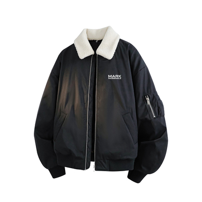 马克华菲翻领棉衣男士