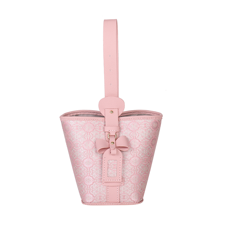 新中式自配布diy手工编织包包文艺古国风自制材料包蝴蝶结水桶包