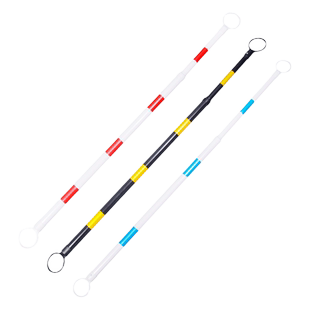 路锥连接杆可伸缩警示隔离栏杆pvc反光塑料管交通设施伸缩红白2米