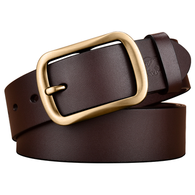 七匹狼男士牛皮针扣腰带裤带