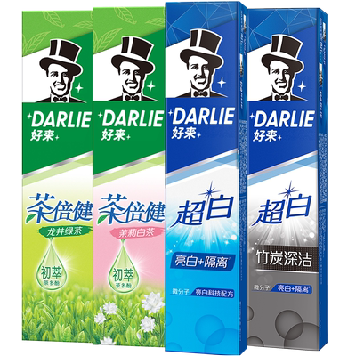 DARLIE好来超白茶牙膏190g×4支