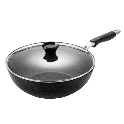 出口日本大金涂层麦饭石不粘炒锅