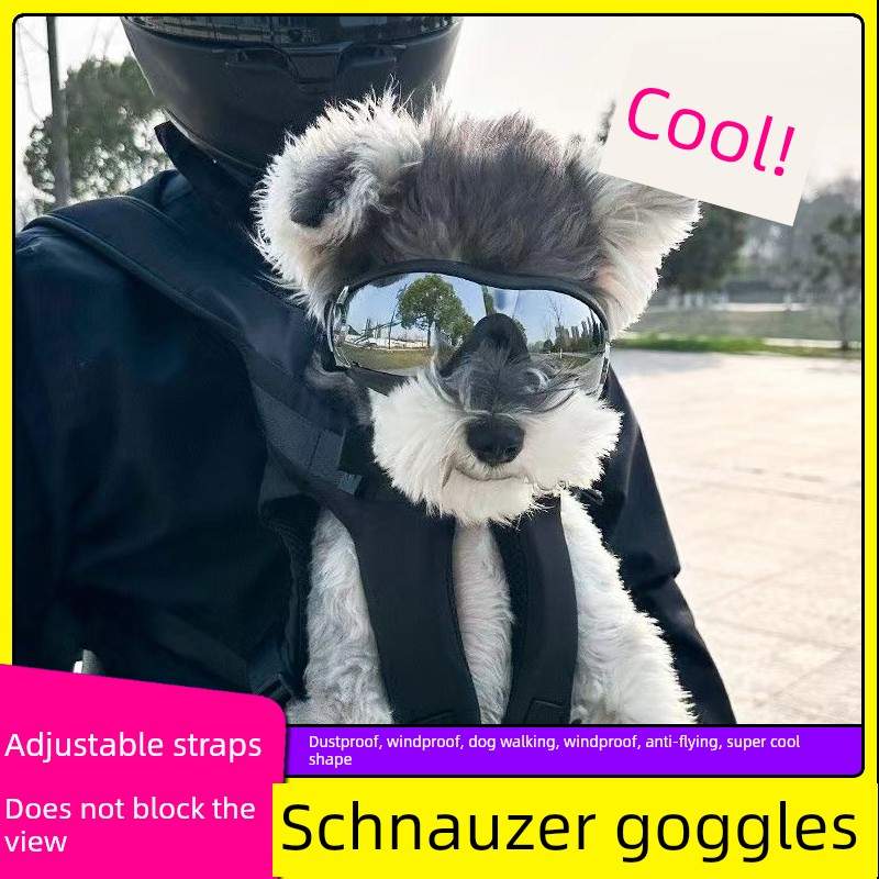 雪纳瑞专用狗护目镜宠物配件小狗太阳镜防风眼镜小狗太阳镜防晒