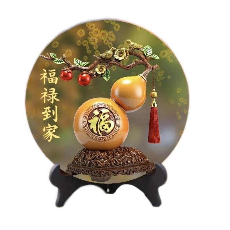 福禄到家葫芦装饰画摆件八方来财客厅玄关旺宅新房子乔迁新居礼物