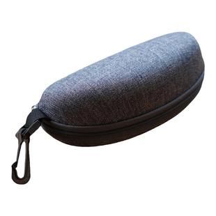 眼镜盒抗压挂钩拉链包太阳镜通用麻布硬壳墨镜超大户外运动眼镜袋