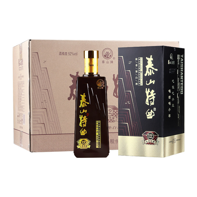 山东白酒 泰山特曲小窖佳酿12 52度浓香型白酒 整箱500ml*6瓶