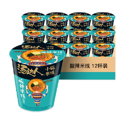 统一汤达人浓香酸辣米线86g*12