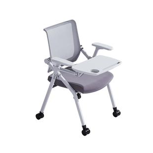 培训椅带桌板办公椅写字板靠背折叠椅带轮培训机构办公会议室桌椅