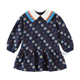 moimoln小云朵童装春季连衣裙时尚公主裙女宝宝裙子