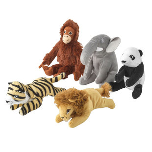 宜家尤恩格斯库格毛绒玩具抱枕公仔玩偶小猩猩小狮子小老虎小象