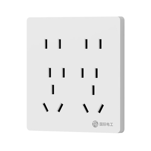 86型开关插座面板暗装多孔家用10A两三四5五六7七八8十14孔插座