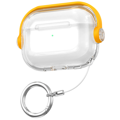 透明适用苹果airpodsPro3保护套airpodspro2锁扣开关保护壳苹果pro耳机壳airpods3代保护软壳airpods4新防丢