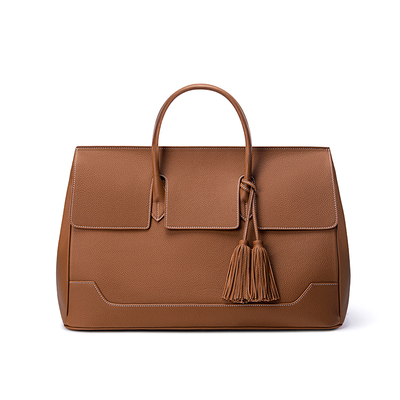 缝制流苏手提包头层牛皮