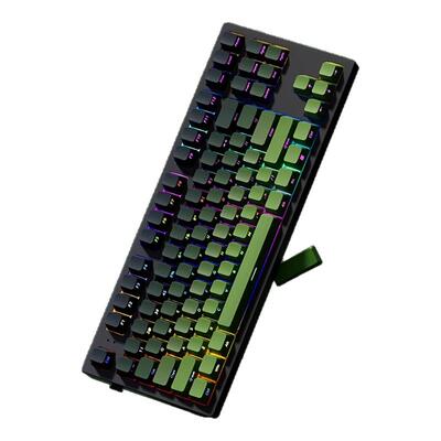 抹茶侧刻渐变键帽rainy75 atk68 made68 ez63 hi75 ez60机械键盘