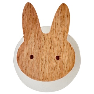 创意可爱动物木质免打孔挂钩强力粘胶无痕粘贴玄关门后粘钩衣帽钩