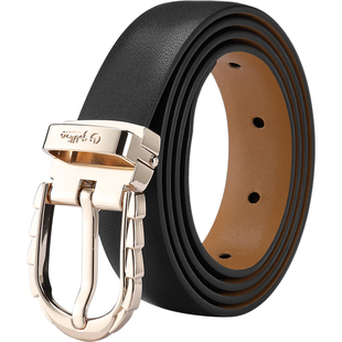 金利来2026新款简约百搭女士皮带女真皮ins腰带时尚女式牛皮裤带