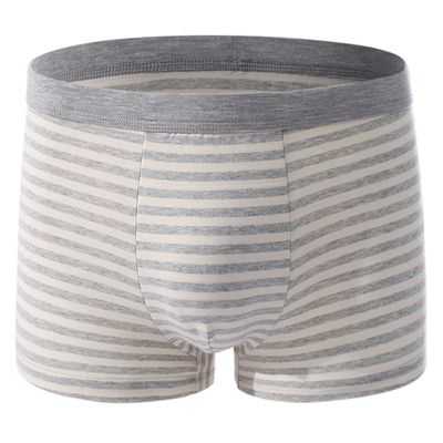 100%透气个性青年潮流条纹平角裤