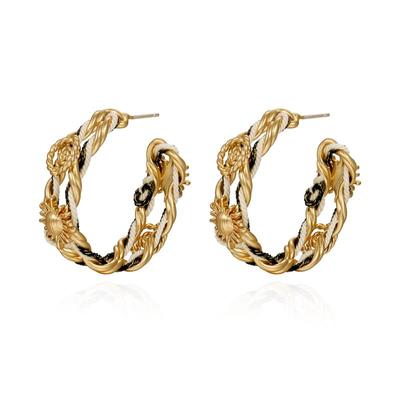 【自营】VITARING耳环女太阳花耳饰镂空编织耳饰小众设计欧美风