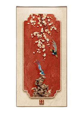 喜上枝头玄关装饰画高级感新中式