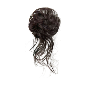 丸子头假发发圈高扎龙须花苞头仿真发自然蓬松盘发神器假发包发饰