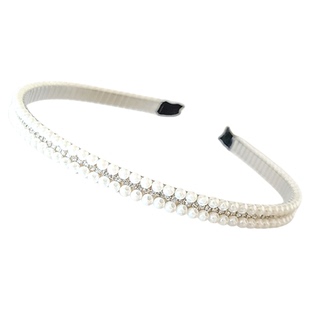 儿童发饰女童公主风珍珠水钻发箍小女孩高颅顶头箍不勒头发饰新款