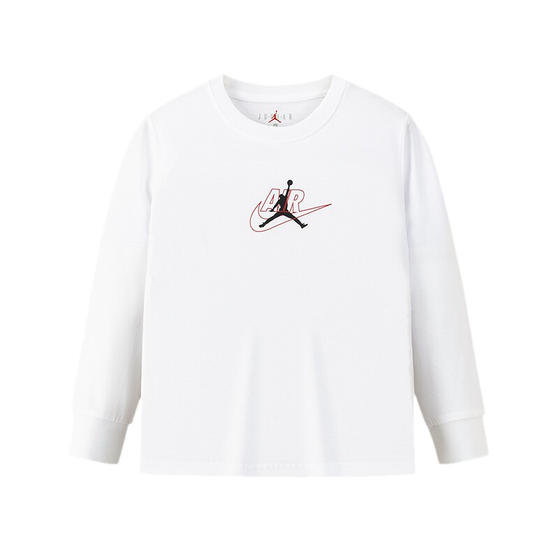 AIR JORDAN耐克儿童青少年长袖T恤男女童经典飞人休闲打底上衣