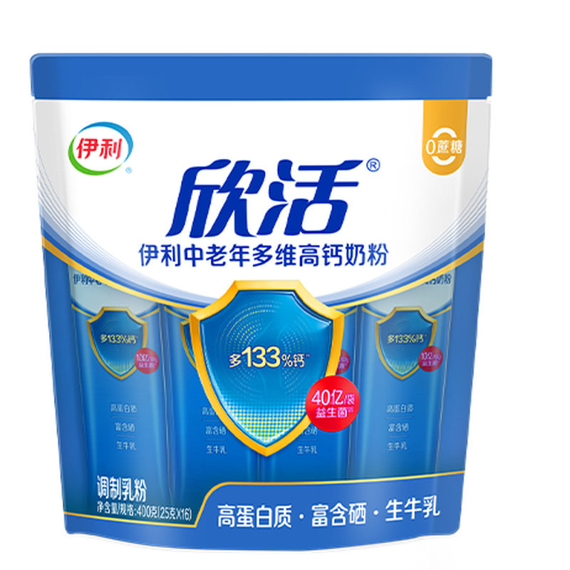 伊利欣活中老年多维高钙奶粉400g