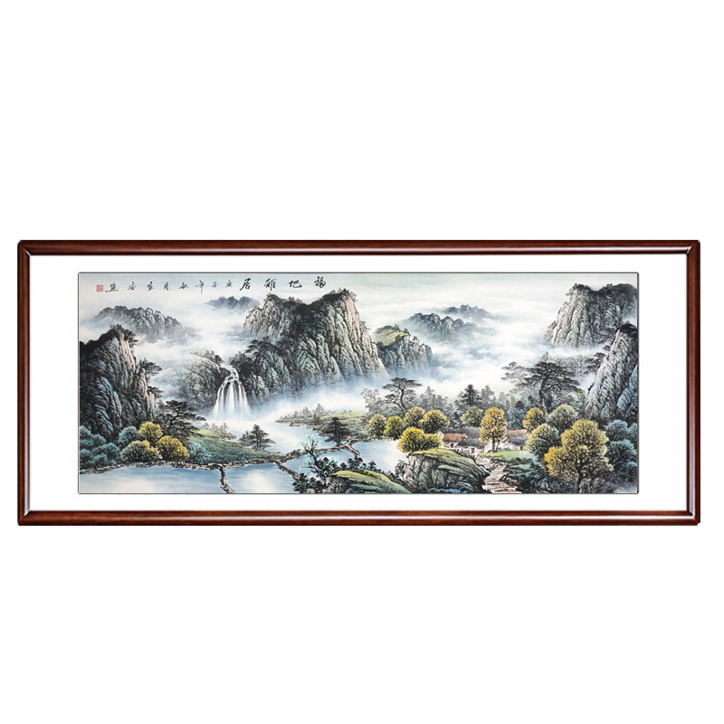 水墨画山水画靠山图真迹挂画字画
