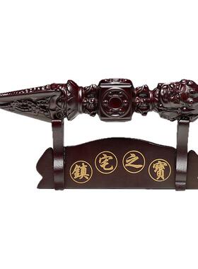 刺史黑檀木雕金刚杵摆件