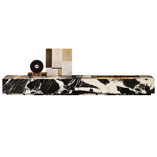 彼爱天然奢石电视柜定制尺寸颜色花色意式轻奢带壁炉简约现代地柜