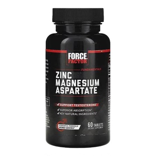 ForceFactor天冬氨酸镁锌片剂支持代谢运动恢复肌肉放松复合配方