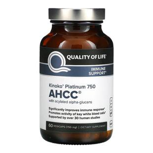 香港直邮Quality of Life Labs Kinoko白金AHCC增强抵抗力 60粒