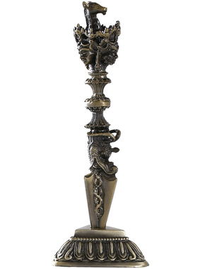 金刚橛青铜色普巴马头明王金刚杵