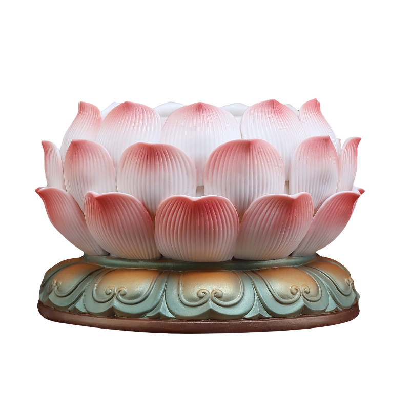 陶瓷莲花香炉珍珠彩高档精工