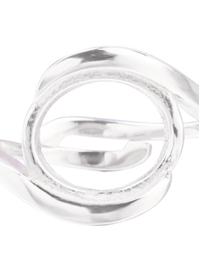 diy镀黄金光面镶嵌蜜蜡琥珀戒托