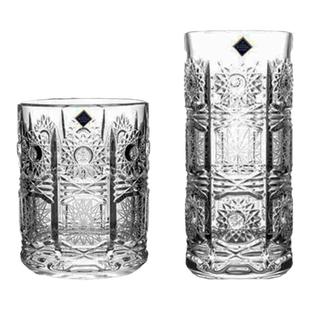 捷克BOHEMIA进口水晶玻璃xo威士忌杯洋酒杯刻花高水杯果汁饮料杯