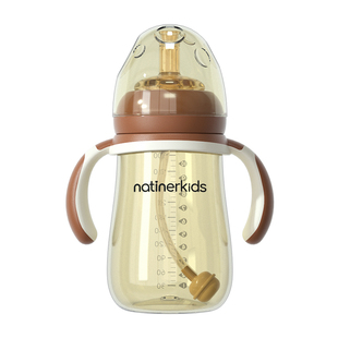 奈挺尔吸管奶瓶6个月1一2到3岁以上大宝宝喝奶鸭嘴儿童学饮杯防漏