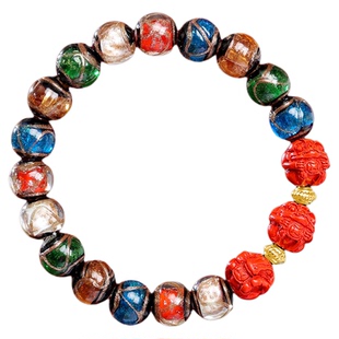 【杭州灵隐正品】生肖香灰琉璃手串女古法多宝单圈手链男护身符