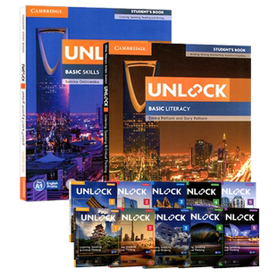 原版进口新版剑桥初中英语教材Unlock教材1 2 3 4 5级 listening speaking reading writing 听力口语阅读写作剑桥少儿英语教材