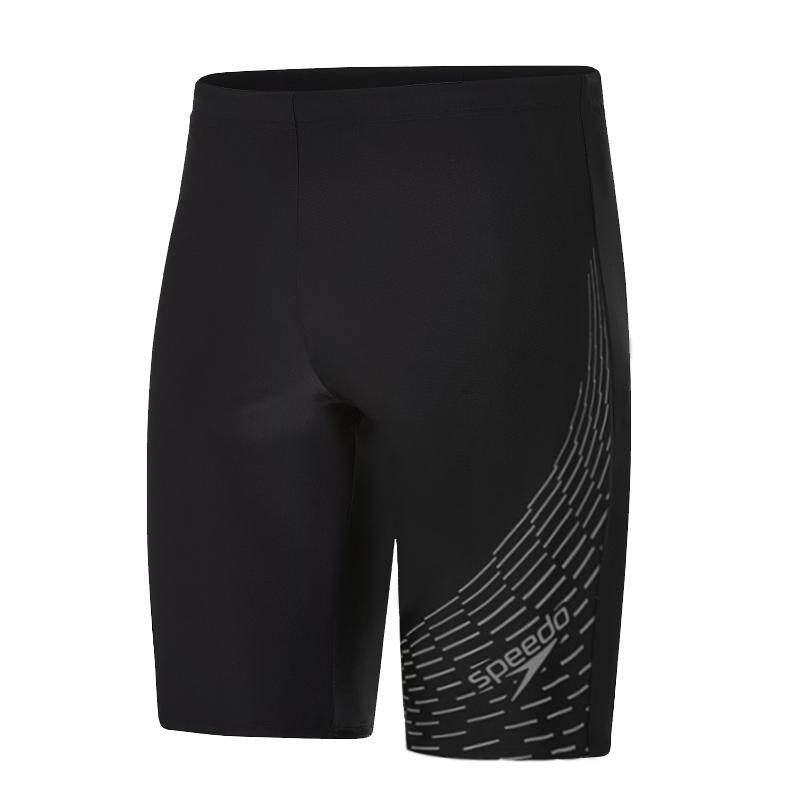 Speedo男士及膝泳裤训练防尴尬