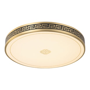 新中国风全铜吸顶灯卧室灯2025新圆形中国风禅宗餐厅书房阳台过道