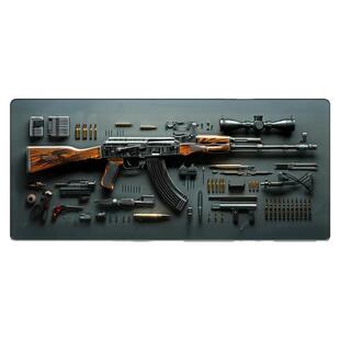 枪支鼠标垫超大武器装备男生黑色M416电竞游戏ip电脑办公桌面垫
