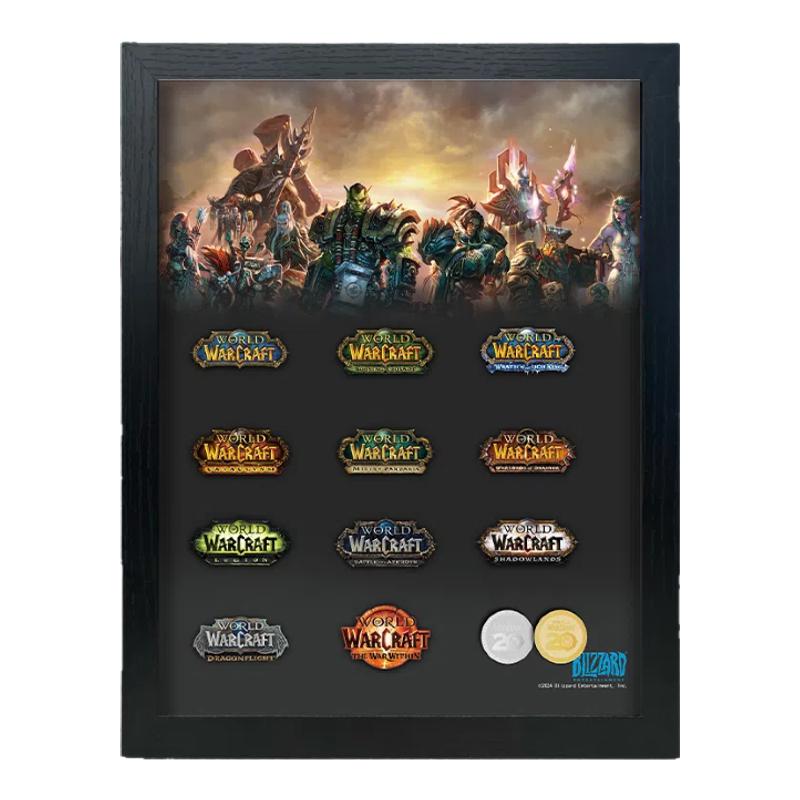 Blizzard暴雪游戏周边魔兽世界20周年限定版本logo磁吸徽章套组