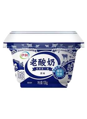 【日期新鲜】伊利老酸奶半凝固型138g碗装风味酸乳生牛乳发酵酸奶