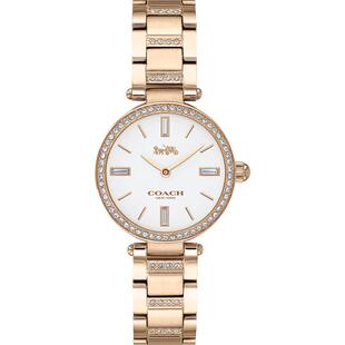 COACH/蔻驰璀璨钢带蝴蝶扣石英圆表手表女表送女友