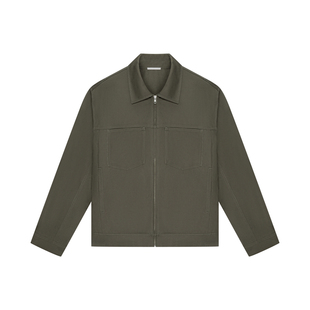 nice rice好饭 26春季新品全棉提花直身翻领短款工装夹克NIC06001