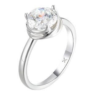 旭平大颗三爪单石戒指简约ins小众个性高级感食指戒优雅精致指环