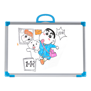 桌面小白板双面磁性手持带支架儿童益智涂鸦画板可擦写字板家用教学小黑板立式便携直播间提示备忘留言记事板