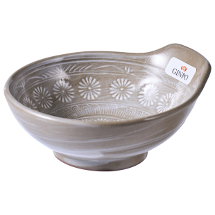 [陶瓷王]日本GINPO万古烧花三岛日式火锅配件碗火锅勺汤勺置物盘